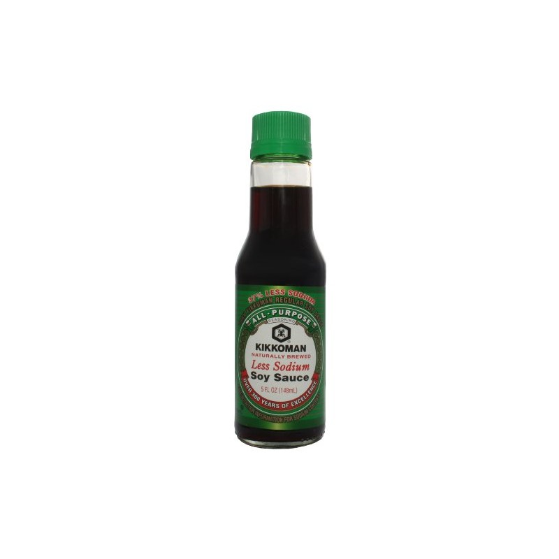 Kikkoman Lite Soy Sauce, 5 Fl Oz (Pack of 12)