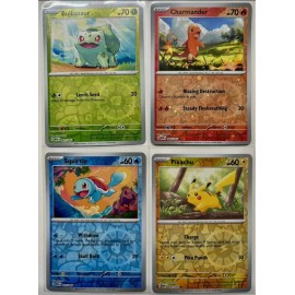 Cosmos Holo 151 Promos Costco Bulbasaur Charmander Squirtle Pikachu Complete Set