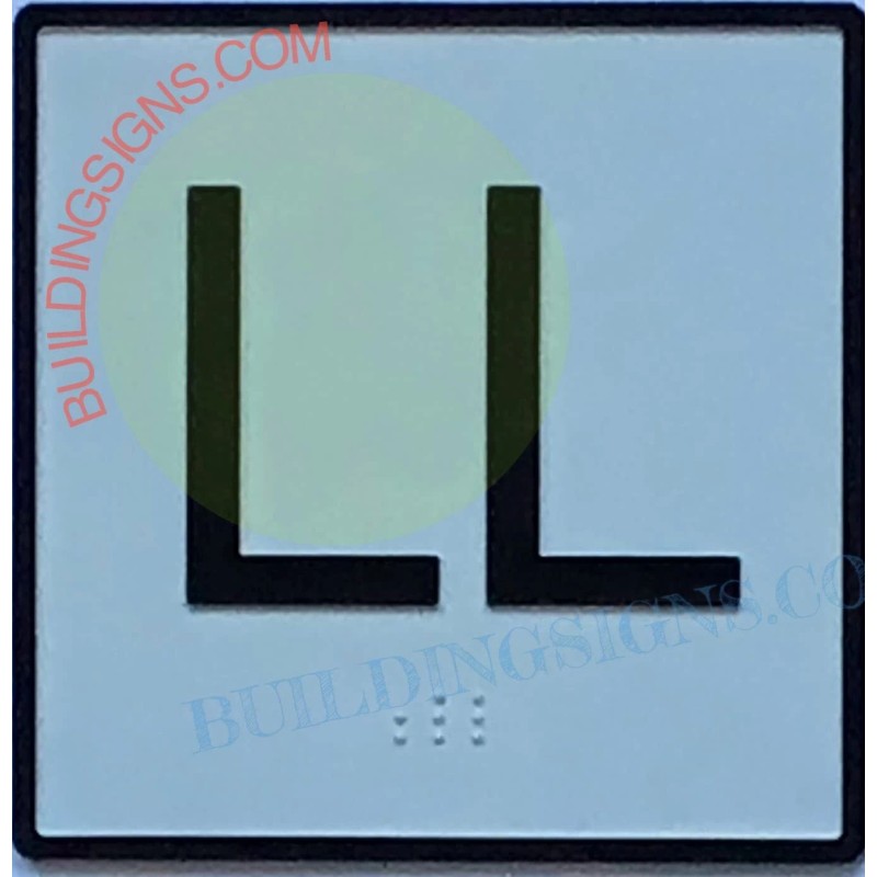 BuildingSigns.com Elevator Floor Number LL Sign- Elevator JAMB Plate Floor
