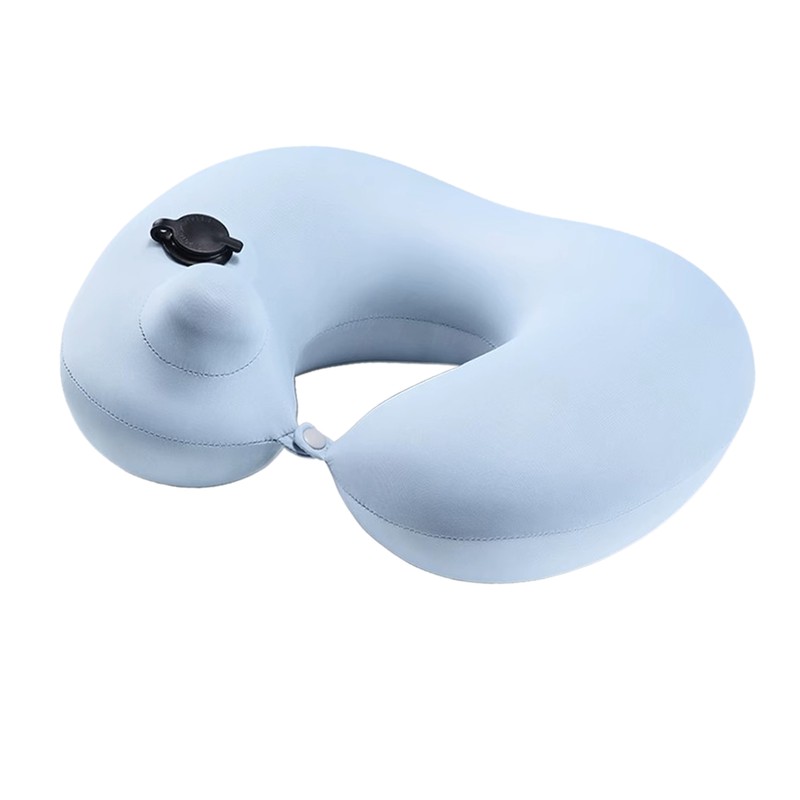 Neck Pillow U Shape Portable Press Inflatable Ice Silk Travel
