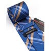 HISDERN Mens Tie Royal Blue Ties for Men with Pocket