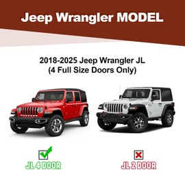 Perfit Liner Perfit Liner Running Boards & Side Steps for 2018-2025 Jeep Wrangler JL 4-Doors Nerf Bars Black