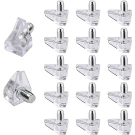 60 Pcs 5mm Clear Plastic Cabinet Shelf Support Pins, Clear Shelf Support Pegs, Shelf Pins Clear Shelf Support Pegs, Shelf Holder Replacement Peg, Shelf Holder Bracket Steel Pins (5mm 60PCS)
