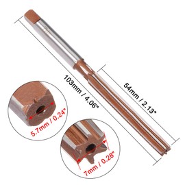 sourcing map Direct Shaft H8 Clamping Reamer 7 mm Cutting Diameter 6 Flutes Hand Milling Machine