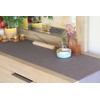 Grey Table Runner 132 inch, Outdoor Dresser Scarf, Waterproof Gray
