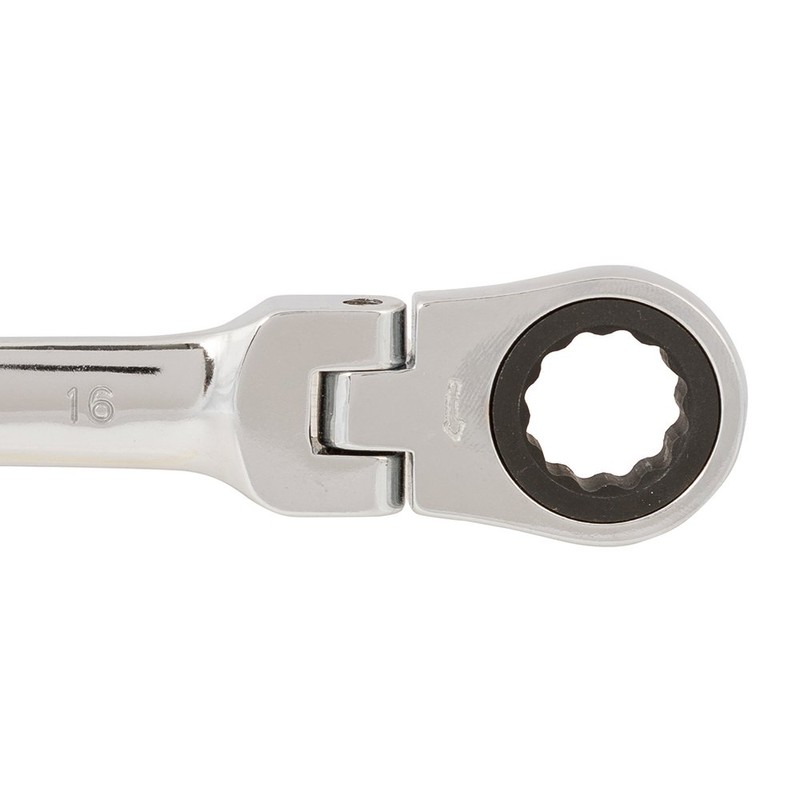 Silverline 763605 Flexible Head Ratchet Spanner, 16 mm