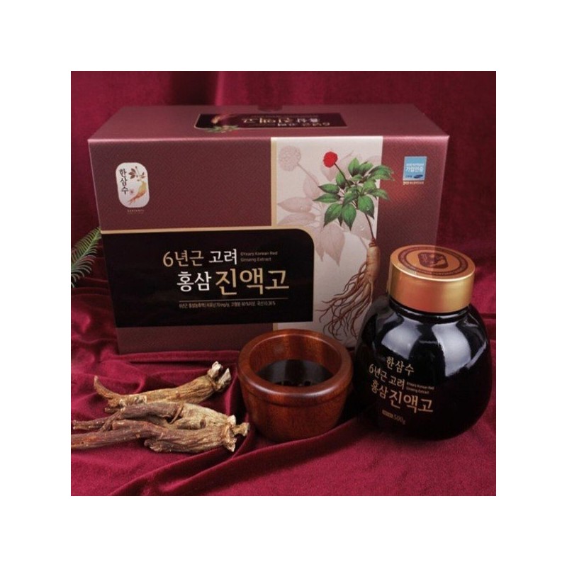 한삼수 6년근 고려홍삼 진액고 500g x 2병 (1박스) 부모님 명절