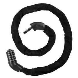 Ainiv Bike Chain Lock, High Security Bicycle Chain Lock, 5-Digit Resettable Combination Anti-Theft Cycle Locks for Bicycle, Motorbike, Scooter, Fence, Gate, 80cm, Black