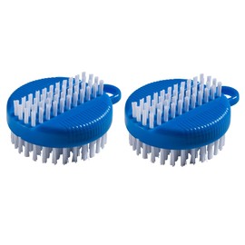 haug bürsten Nail Brushes Double-Sided with Nylon Bristles 6.6 - 2 Pieces - Colour: Aqua - Dimensions: 75 x 60 x 30 mm - Made in Germany