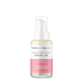 VITAMINS AND SEA BEAUTY Face Oil Day Moisturizer Hydrating Facial Oil Concentrate Gentle with Rosehip and Sea Buckthorn, All Skin Types, 2 Fl Oz
