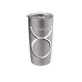 Minimalist logo of the TAURUS zodiac sign. Stainless Steel Insulated Tumbler
