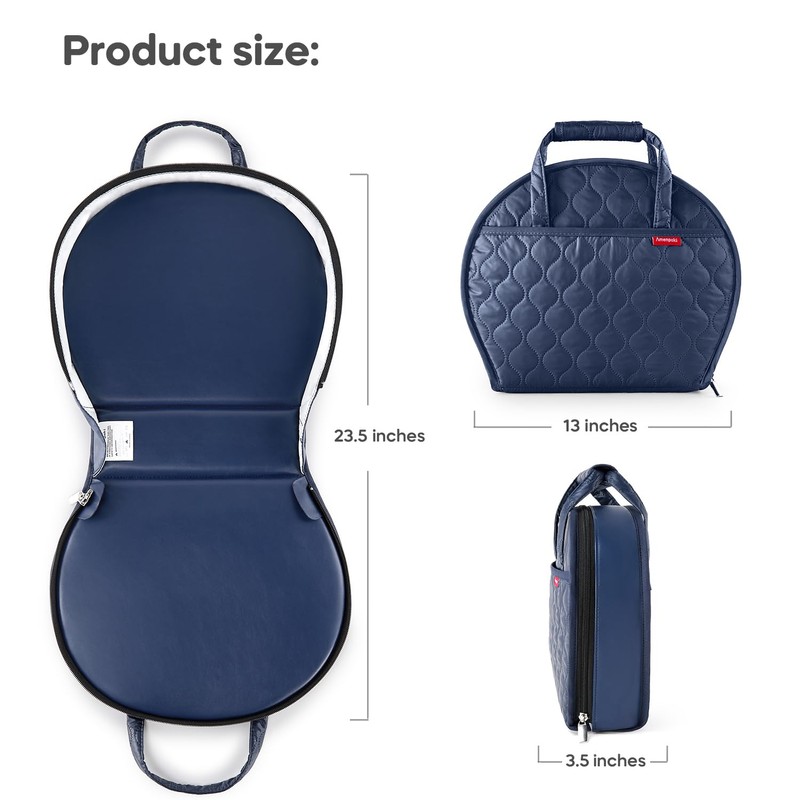 Amenpoki Portable Waterproof Leather Diaper Changing Pad Compact for Travel