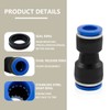 Bwintech 12 Pcs 10mm to 12mm Pneumatic Straight Reducing Push