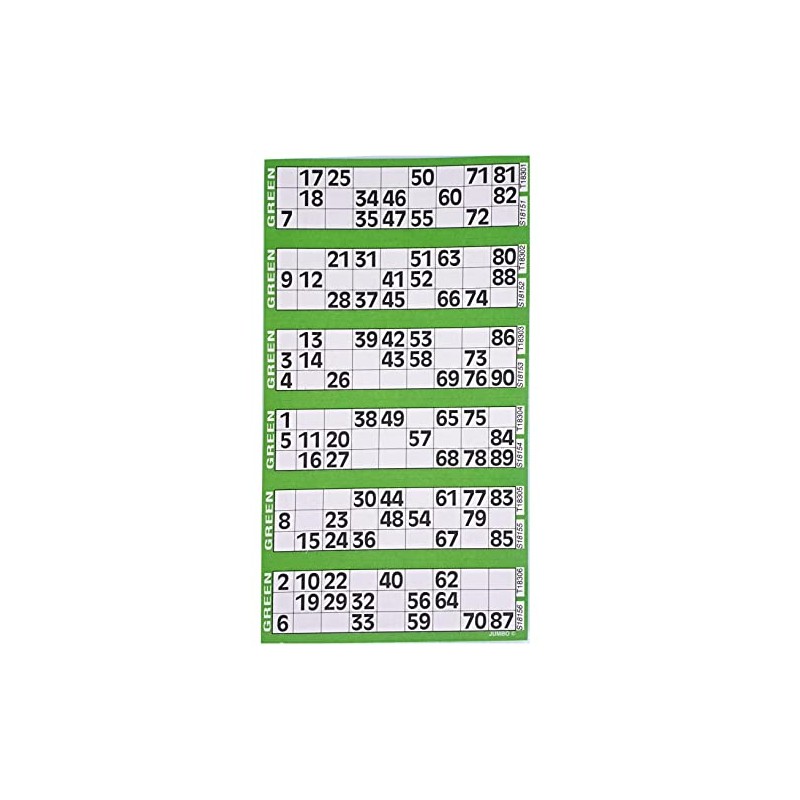 Bingosupermarket Bingo Tickets 600 Pad 6 To a Sheet 1-90