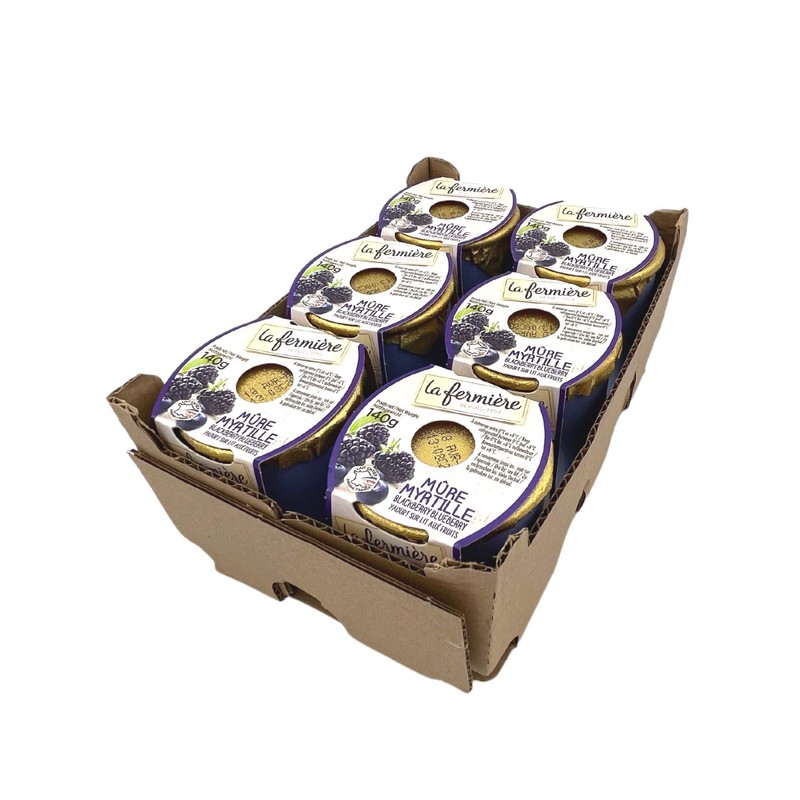 La Fermiere Blackberry & Blueberry Yogurt 140g x 6