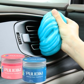 PULIDIKI Car Cleaning Gel for Car Detailing Kits Car Putty Auto Detailing Tools Car Interior Cleaner Car Cleaning Slime Car Accessories Blue Pink Stocking Stuffers for Women Men Teens Adults (2Pack)