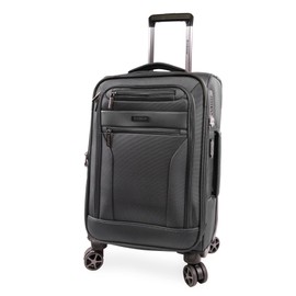 Brookstone Luggage Harbor Spinner Suitcase, Dark Charcoal, Carry-On