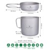 Boundless Voyage Titanium Pot Pan Set with Folding Handles Outdoor