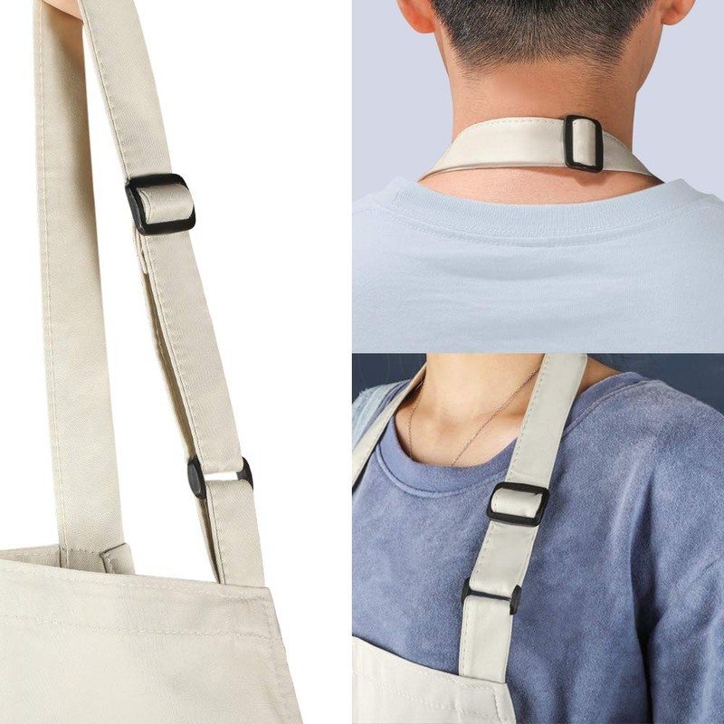 Viedouce 2-Pack of Waterproof Cooking Aprons with Pockets, Adjustable Kitchen