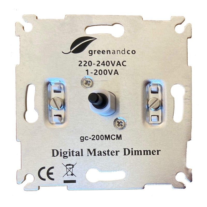 greenandco® gc-200MCM Digital Master Dimmer for LED and Halogen 1-200