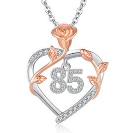 Midir&Etain 85th Birthday Gifts for Women-85 Years Old Birthday Gifts for Old Woman Mom 925 Sterling Silver 85th Pendant Necklace for Grandmother Wife Mothers Day Christmas Anniversary Jewellery