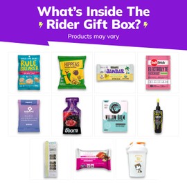 Fuel Goods Gift Box For Cyclists, Care Package for Bikers, Assortment of Nutritional Snacks, Personal Care, Recovery & Biking Accessories, Hand-Picked By Athletes, 10-12 Items Per Box