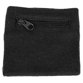 Kuuleyn Zipper Wrist Bag, Sports Fitness Wristbands, Sweatbands, Running Wrist Wrapping, Wallet with Zipper Pocket for Keys (Black)