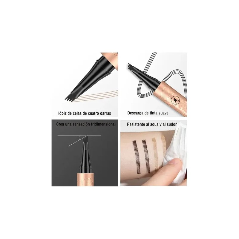 2 Piezas 3d Microblading Cejas Tatuaje Lápiz 4 Tenedor Tip