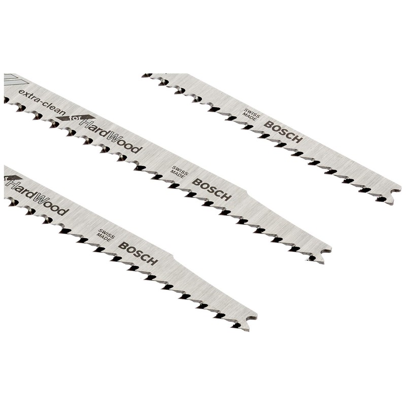 Bosch DIY 3tlg. Stichsägeblatt-Set Extra Clean for Hard Wood zum