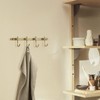 WINCASE Brass Towel Hook Rack, Brushed Brass Wall Hook Rack,
