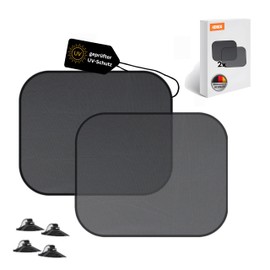 Sonnenschutz Auto Baby & Kinder – UPF50+ UV-Schutz • Reach-Zertifiziert • Opti-Dark Nylon GSM105+ • 2 Stück (51x31 cm) mit Saugnapf • Extra Verdunklung