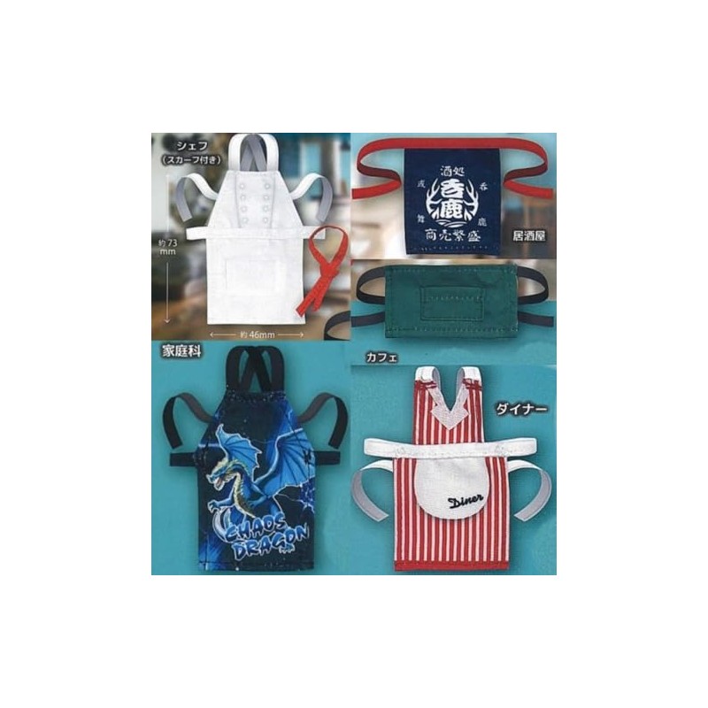 Miniature Apron 2 Kitchen Collection x 5 Types Set Full