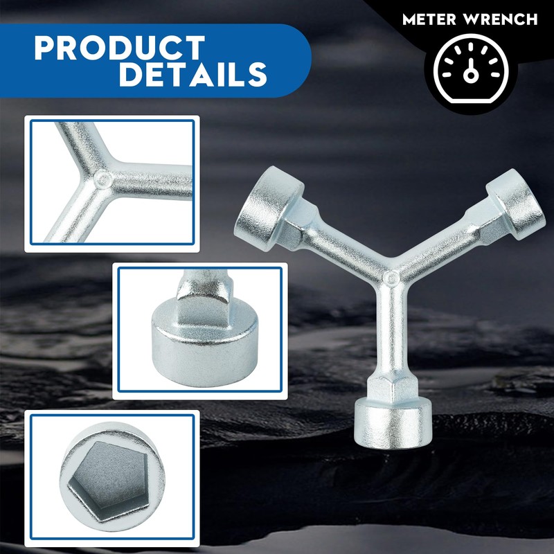 Fospectra MKH10820 Meter Box Key Wrench Set (1.2"/1.5"/1.5") for Water