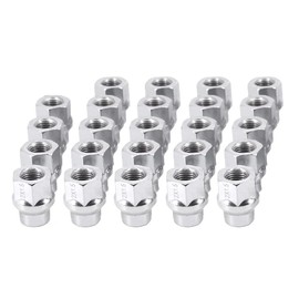 12x1.5 Chrome Extended Thread Lug Nut, 24PCS M12x1.5 ET Open Ended Lug Nuts 7mm Shank Aftermarket Wheels