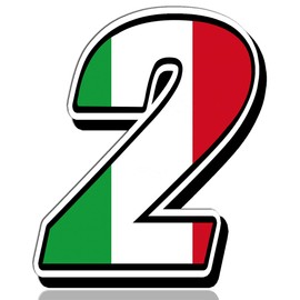 Biomar Labs® N 312 Car Motorcycle Vinyl Sticker Italy National Flag Sticker Motorcycle Motocross Motorsport Racing Number Tuning 2