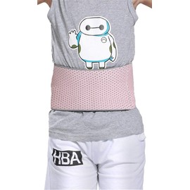 WENDYWU Kids Adjustable Waist Belt Brace Support Ballet Dance Protector Abdominal Band for Back (Pink)