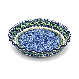 Polish Pottery Baker - Pie Dish - Fluted - Huckleberry