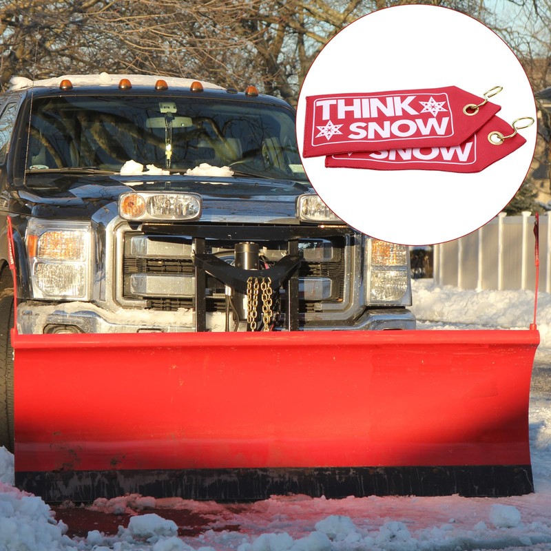 4 Pack Think Snow Flags with S-Hooks, Snow Plow Blade