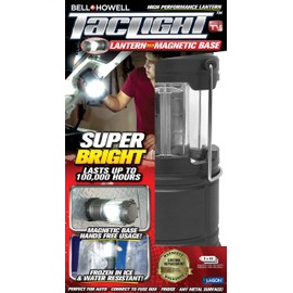 Bell + Howell Taclight LED Lantern 8" with Magnetic Base Portable Super Bright Light LED Collapsible Camping Light and Outdoor Torch, for Emergency Survival Lamp During Storms, Power Outages