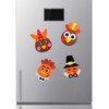 12 Pieces Thanksgiving Turkey Head Magnet Craft Kit Self-Adhesive DIY