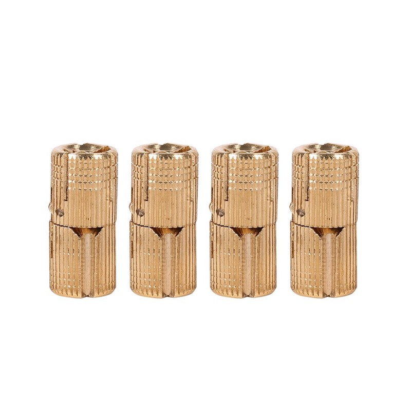GOTOTOP 4Pcs Barrel Hinges 12mm Brass Concealed Hinges Hidden Home