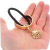 Healeved 2Pcs Elegant Metal Elastic Hair Ties with Shell Charm