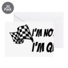 CafePress Im Not Speeding, Im Qualifying 10"x3" Rectangle Vinyl Bumper