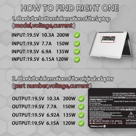 Cargador delgado para portátil HP Pavilion Gaming 15 16 ZBook StudioG3 G4 G5 G6 G7 G8, Omen 15 17, compatible con ADP-200HBB TPN-CA03 TPN-DA10 TPN-LA21, adaptador de alimentación de CA