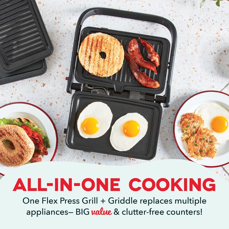 MultiMaker® Flex Press Grill System, Grill + Griddle, Removable Plates
