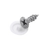 100 Pcs White Screw Cap Covers Assortment, Plastic Self-Tapping Caps