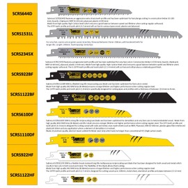 22 x SabreCut SCRSBK22 Mixed S610DF S644D S922BF S922HF S1110DF S1122HF S1122BF S1531L S2345X Fast Wood and Metal Cutting Reciprocating Sabre Saw Blades Compatible with Bosch Dewalt Makita and others