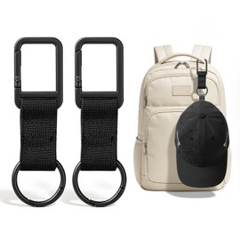 Niveaya Hat Clip for Travel - 2PCS, Stylish Hat Clip for Baseball Cap & Snapback Trucker Ponytail Hat, Sturdy Carabiner with Double Lock for Backpack Luggage Bag, Outdoor Vacation Cruise Essentials