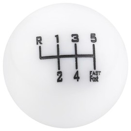 Padaodao 5 Speed Shift Knob White Gear Stick Shifter Knobs for Most Manual Automatic Transmission Vehicles SUV Trucks