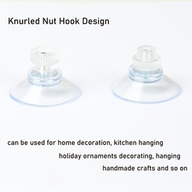 8 pieces Mini Suction Cups,32mm/1.26'' Suction Cup with M4 Screw Clear PVC Sucker Pads Extra Strong Sucker Suction Cup Glass Suction Holder with Screw Nut for Bathroom Wall, Window, Car Shade